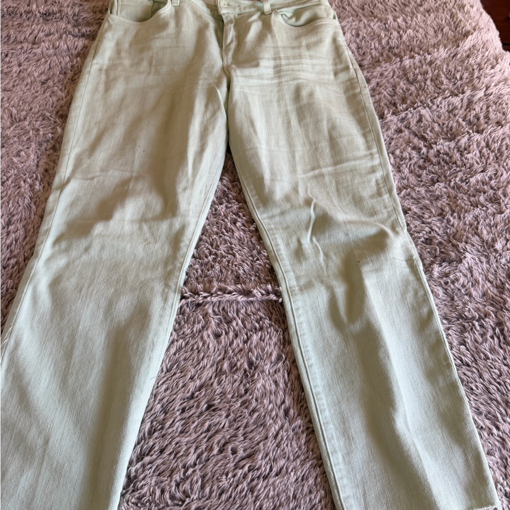 L'agence Light Cream Straight Leg Jeans